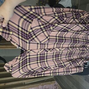 Plaid Button-Up Shirt